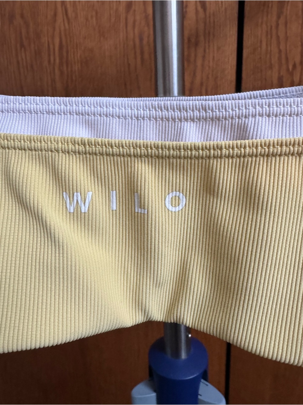 Wilo Yellow and while layered Ribbed Bralette - Picture 4 of 5